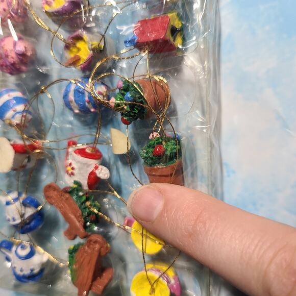 Vintage 90s mini tea party garden charms set of 9 pairs - Picture 5 of 6